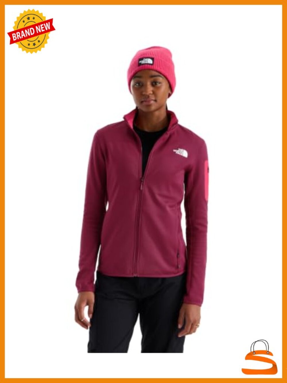 Fleece Jacket Full Zip Band Collar Long Sleeve Regular Fit